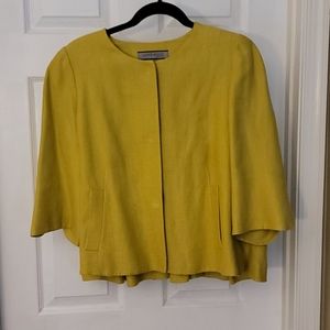 Anne Klein Linen/Cotton Gold-toned Blazer